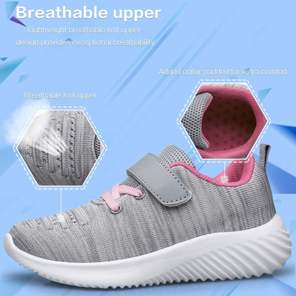 Toddler Little Kid Sneakers Boys Girls Cute Strap Walking Athletic Running Sports Shoes